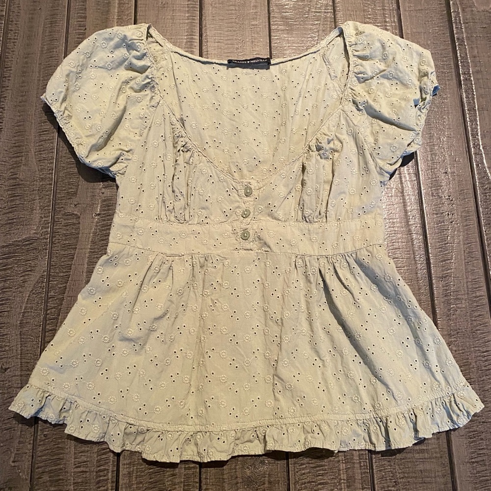 Brandy Melville Blair Eyelet Top